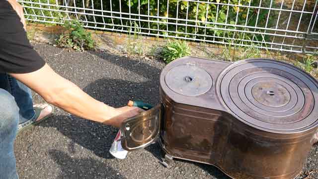 薪ストーブで簡単で美味しい！牛肉切落しで大和煮！